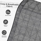 Grand patio Outdoor Swivel Dining Chairs Set of 2, 360 Degree Mesh Sling Rocker Sets for Deck, Garden Backyard, Black & Grey Plaid