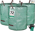 3 Pack 72 Gallon Reusable Yard Waste Bags Heavy Duty Lawn and Leaf Bags Yard Waste Container Garden Grass Bags