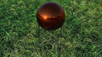 Lulu Decor, Dark Copper Stainless Steel Gazing Mirror Ball Size 14 with Stand