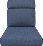 Covers & All Olefin Rectangle High Back Chair Cushion, 420 Denier Supportive Foam Seat and Poly Fill Back Outdoor High Back Chair Cushion, Water and for Patio High Back Chair Cushions