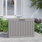 45 Gallon Outdoor Storage Box, Resin Deck Boxes Outdoor Waterproof For Patio Furniture, Garden Tools, Pool Supplies, Durable And UV Resistant, Lockabl
