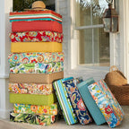 BrylaneHome Extra-Thick Seat Cushion - 23”L x 22”W x 5.5”H - Patio & Outdoor - Water, Stain & Fade Resistant - Carolina