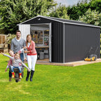 Metal Storage Shed,Outdoor Storage Building 10x14,Large Backyard Sheds with Lockable Doors,Waterproof Outside Storage Shed