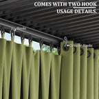 Gazebo Universal Replacement Privacy Curtain,12'×12' Gazebo Outdoor Waterproof Curtains, 4-Panels Sidewall Curtains with Double Zipper for Patio Canopy, Garden and Backyard (Curtain Only)