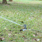 STYDDI Metal Pulsating Sprinkler on in-Series Metal Wheeled Base, Adjustable Circular Water Sprinkler for Medium to Large Circular Lawn, Yard, Garden and Large Areas, Coverage up to 6,360 Sq. ft