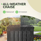 GOOBED Outdoor Storage Box, Weather-Resistant Resin Deck Box, 51-Gallon Storage Container for Patio Cushions, Pool Accessories, Garden Tools, Lockable, Easy Maintenance, Black