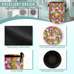 Tropical Pineapples Laundry Basket Foldable With Handles Palm Leaves Tote Bag Oxford Cloth Colorful Laundry Hamper Clothes Toy Storage Bucket For Bathroom/Laundry/Bedroom 18.9" x 16.5 "