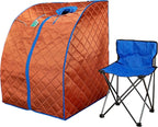 Durasage Ultra Low EMF Infrared Sauna Box – Portable Sauna with Heated Footpad & Chair, Personal Home Spa for, Stress Relief, Weight Loss & Skin Rejuvenation, Foldable, Easy Setup & Remote Control