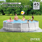 Intex 26719EH Prism Frame Premium Above Ground Swimming Pool Set: 14ft x 42in – Includes 1000 GPH Cartridge Filter Pump – SuperTough Puncture Resistant – Rust Resistant – 3357 Gallon Capacity