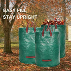 72 Gallon Garden Waste Bag, Reusable Leaf Bag Yard Waste Bag 3 Pack Lawn Yard Bag with Reinforced Handles for Loading Garden Leaves and Trash
