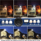 LAMPHOME LED Flood Lights Outdoor 35/60/80W and 3000/4000/5000K Adjustable 10400Lm,Dusk-to-Dawn Sensor o Dawn Flood Light for Yard, Garage, Garden,UL Listed,Includes Include Yoke Mount