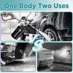 PWACCS Pressure Washer Foam Gun with Dual Connector Accessory, Short Power Washer Gun Foam Cannon and Double Tip Attachment Car Wash Kit, 1/4" Quick Connector, M22 Male Inlet, 4000 PSI, 1.5 Liter