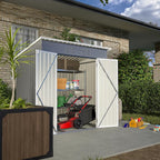 Favfurish 6x4FT Storage Shed with Lockable Door,Heavy Duty Outdoor Metal Sheds with Punched Vent, Waterproof Tool Sheds for Garden,Backyard,Lawn,Easy to Assemble,Gray