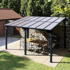 Aoxun Gazebo for Patio 10' x 14', Premium Gazebo Pergola with Sloped Roof, Large Wall-Mounted Heavy Duty Awnings, for Backyard, Patio, Deck and More