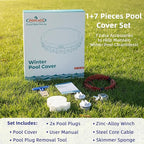 Pool Covers for Above Ground Pools - 21 ft Round Winter Pool Cover, Extra Durable Cold- and UV-Resistant Heavy-Duty Swimming Pool Cover for Winterizing