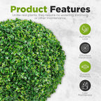 DRAY Premium 13" Faux Boxwood Balls – Set of 2 Artificial Topiary Spheres for Outdoor & Indoor Use – Realistic, UV-Resistant, Weatherproof Decorative Greenery – Check Measurements