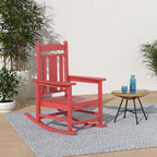 SERWALL Outdoor Rocking Chair Red