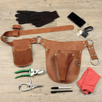 Leather Garden Tool Belt - Gardening gifts for women- Utility belt - Garden Tools Organizer Holster Pouch -Gift for Gardeners and Florists