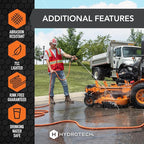 HydroTech 75 ft Expandable Garden Hose - Pro Series, 2x Max Flow, 3/4" No-Kink Flexibility, Lightweight Hose for Lawn, Garden, Car Washing, Deck and Patio Cleaning
