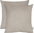 RSH DECOR: Sunbrella Square Throw Pillows Set of 2 | 20" x 20" | Water and Fade-Resistant Performance Fabric | Outdoor Pillow Covers with Down-Alternative Inserts | Made in USA (Cast Silver)