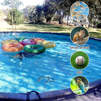 21 Feet Round Pool Leaf Net Cover - Pool Net Cover with 12 Pcs Swimming Pool Cover Clips - Leaf Net for 18FT Above Ground Pools