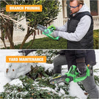 WORKPROX Mini Chainsaw Cordless, 6 inch Handheld Electric Chain Saw with Type-C Fast Charging Battery 20V 2.0Ah, Pruning Saw for Tree Branches, Wood Cutting, Garden Gifts for Men Women