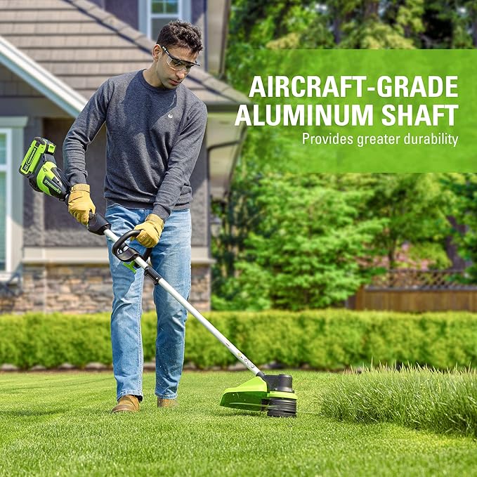 Greenworks 40V 17-Inch Brushless String Trimmer, Battery and Charger Not Included