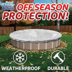 Winter Swimming Pool Cover for 33 ft Aboveground Round Pool Size, Secure Choice Series, Solid Material, Color - Sandstone Tan, Pool Cover Choice 5733-4CHOICE