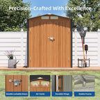 5x3FT Outdoor Storage Shed, Metal Garden Shed with Updated Frame Structure & Double Lockable Doors, Large Tool Shed for Backyard, Patio,Lawn,Utility & Bike Storage