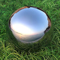 Lulu Decor, Size 18 Silver Stainless Steel Gazing Mirror Ball, Smooth Reflective Shiny Garden Decoration Globe