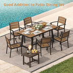 LUE BONA HDPS Large Size Outdoor Side Table, Outside End Table for Patio, Porch, Beach, Garden, Weather Resistant/Easy Maintenance/Indoor or Outdoor Use,Dark Brown