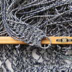 Original Pawleys Island Deluxe Navy Oatmeal Heirloom Tweed DuraCord Rope Hammock – 13 ft. x 60 in., 2-Person, 450 lb Capacity, Oak Spreader Bar, Zinc-Plated Hardware, Handcrafted in The USA