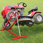 Lawn Mower Lift Jack, Riding Mower Lift for Lawn Mowers and Garden Tractors, Lawn Mower Load Capacity 880 Lbs, Wheel Width Limit 38in, Red