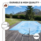 Wood Grip Swimming Pool Stainless Steel Spring Covers with Stopper D Ring and Protective Vinyl Spring Cover - for Winter Safety Pool Covers - Pool Cover Springs for Inground Pools (Pack of 5)