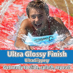 JAMBO 24Ft XL Slip Splash and Slide and 2 Bodyboards, Heavy Duty Lawn Water Slide, Summer Water Toy with Sprinkler for Backyard Outdoor Water Fun n Toys for Kids, Splash Mat Splash Pad