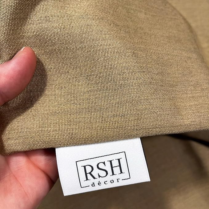 RSH DECOR: Sunbrella Pillow Covers Set of 4 | Covers Only - 20" x 12" | Outdoor Lumbar Pillow Covers Crafted with Sunbrella Performance Fabric | Canvas Heather Beige