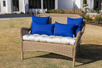 RSH DECOR: 6-Pack Pillow Set | All-Weather Spun Fabric | Water & Fade-Resistant | 17" Square, 20" x 12" Lumbar, 20" x 6" Neck Roll | Outdoor Pillows for Patio Furniture | Veranda