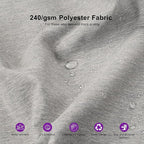 PURPLE LEAF 9' x 12' Cantilever Patio Umbrella Outdoor Umbrella with 280lbs Base Large Rectangular Windproof Offset Umbrella for Pool Deck Garden, Pebble Grey
