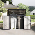 Outdoor Trash Can Storage 2 Binsgarbage Bin Storage Shed, 3x6 FT Garbage Bin Storage Shed with Chain Lid, Metal Outdoor Storage for Garden, Backyard, Lawn and Patio