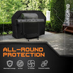 BlueStars 52 inch Grill Cover – Heavy‑Duty Waterproof 600D BBQ Cover for Outdoor Gas Grills, Compatible with Genesis, Weber, Char‑Broil & Nexgrill Models, UV & Rip‑Resistant, Black