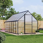 8'x14' Aluminum-Framed Polycarbonate Greenhouse, Heavy Duty Polycarbonate Greenhouse With Quick Setup Structure and Roof Vent, Large Enhanced Aluminum GreenhouseKit for Outdoors