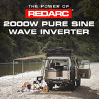 REDARC 2000W Pure Sine Wave Inverter, 12V DC to 110 / 120V AC Power Converter, Portable Power Inverter, Connects to Car Battery System, Adapter for Camper, RV, Truck, Off-Grid Camping