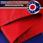 FLAGWIN Ohio Flag 3x5 FT - 3 Ply Double Sided Polyester Ohio State Flag with Brass Grommets - Vivid Color and Fade Proof State of Ohio Flags 3x5 Outdoor