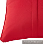 Greendale Home Fashions Sunbrella 21" x 14" Rectangle Outdoor Throw Pillow with Removable Cover (Set of 2), Canvas Jockey Red 2 Count