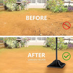Steel Tamper Tool,63 Inch Handle,Hand Ground Tamper Tool,Durable Plate Soil Compactor,Garden Heavy Duty Tool for Leveling Soil,Gravel,Asphalt,Driveway