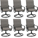 Sophia & William Patio Dining Chairs Patio Swivel Chairs 6 Pieces Quick Dry Textilene Patio Chairs Outdoor Furniture Support 300lbs for Lawn Garden Backyard Weather Resistant