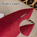 Kevin Textile Pack of 2 Decorative Outdoor Waterproof Pillow Covers Garden Checkered Cushion Sham Throw Pillowcase Shell for Patio Tent Couch 20x20 Inch Red