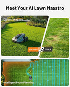 Mammotion YUKA Mini 700 Robot Lawn Mower for 0.17 Acre, Max.0.35 Acre, UltrasenseAI Vision+ RTK, Auto Mapping, 45% Slope,Perimeter Wire Free, Cutting Height 0.8''~2.4'', 7 Mowing Zones Management