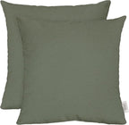 RSH DECOR: Sunbrella Square Throw Pillows Set of 2 | 17" x 17" | Water and Fade-Resistant Performance Fabric | Outdoor Pillow Covers with Down-Alternative Inserts | Made in USA (Cast Sage Green)