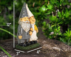NAT & JULES Married Gnome Couple Colorful Finish 12 inch Resin Garden Statue